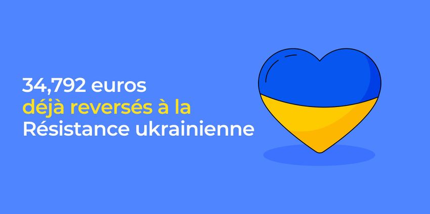 Bankera a déjà fait don de plus de 34 792 euros au nom de ses clients pour soutenir l'Ukraine