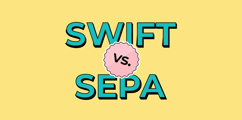 مقارنة بين شبكتي الدفع SEPA و SWIFT.